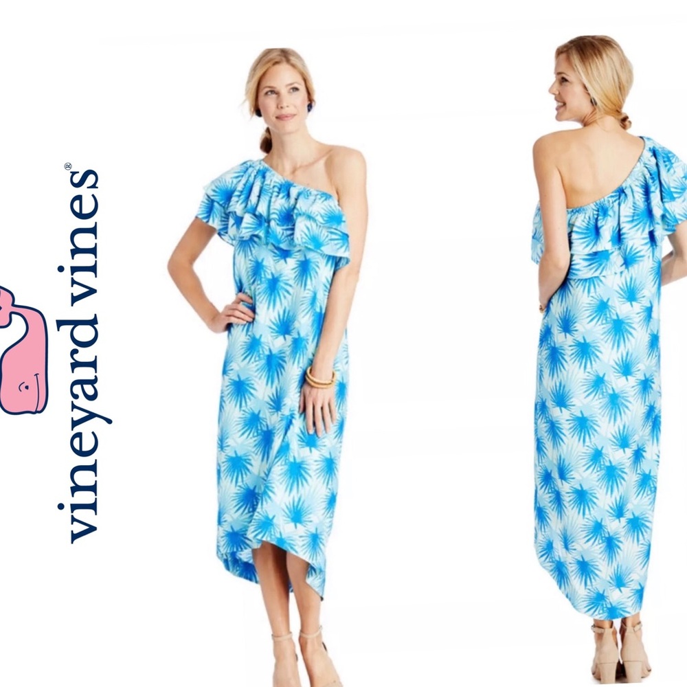 New Vineyard Vines Electric Palm  Low High Dress